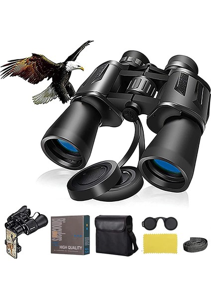 1pc Yüksek Güçlü Dürbün Telefon Klipsli Standart Konfigürasyon Siyah 20x50 (Yurt Dışından)