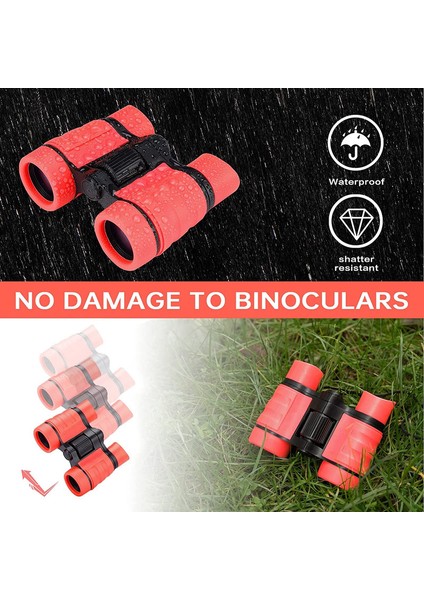 1pc Çocuk Dürbünleri Dürbün Kompakt Darbeye Dayanıklı Dürbün Kırmızı 4x30 Cm (Yurt Dışından) fırsatları
