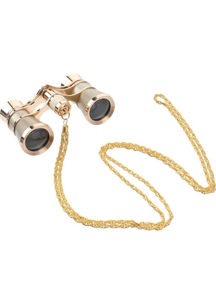 1 Adet Tiyatro Gözlükleri Opera Dürbünü Zincirli Dürbün Görüş Dürbünü Altın 3x25 Cm (Yurt Dışından)