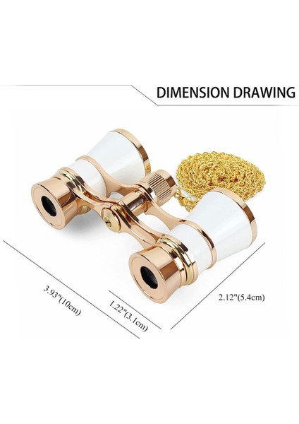 1 Adet Opera Gözlük Dürbünleri Tiyatro Gözlükleri Mini Dürbün Kompakt Zincirli Gümüş Siyah 3x25 Cm (Yurt Dışından) modelleri