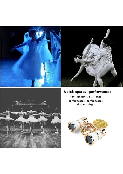 1 Adet Opera Gözlük Dürbünleri Tiyatro Gözlükleri Mini Dürbün Kompakt Zincirli Gümüş Siyah 3x25 Cm (Yurt Dışından) fırsatları