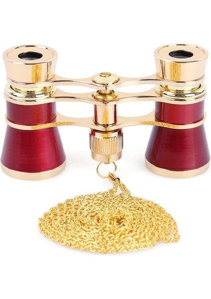 1 Adet Opera Gözlük Dürbünleri Tiyatro Gözlükleri Mini Dürbün Kompakt Kırmızı Zincirli 3x25 Cm (Yurt Dışından) modelleri