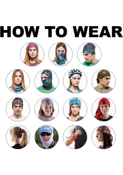 3 Adet Çeşitli Sihirli Kafa Bandı (Stil 9) (Yurt Dışından) modelleri