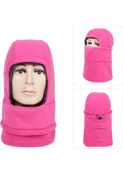 Kışlık Rüzgar Geçirmez Maskeli Şapka (Pembe) (Yurt Dışından)