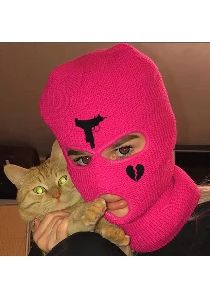 Işlemeli Kayak Maskesi (Pembe 56-58 Cm) (Yurt Dışından) modelleri