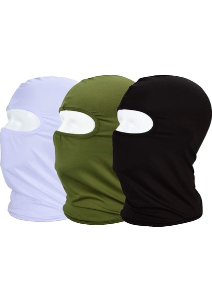 3 X Dış Mekan Binicilik Vizörü (Beyaz Yeşil Siyah) (Yurt Dışından)