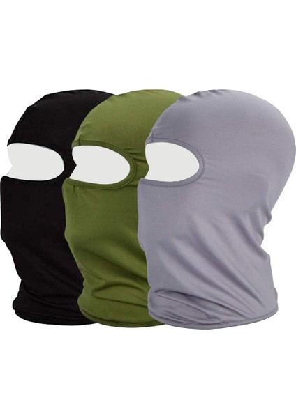 3 X Dış Mekan Binicilik Vizörü (Gri Yeşil Siyah) (Yurt Dışından)