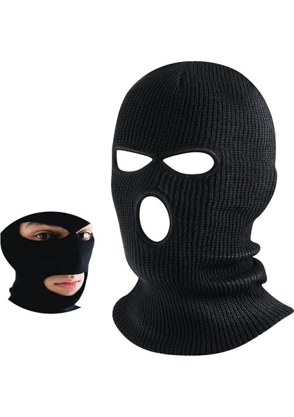 Rüzgar Geçirmez Kapaklı Şapka (Siyah) (Yurt Dışından)