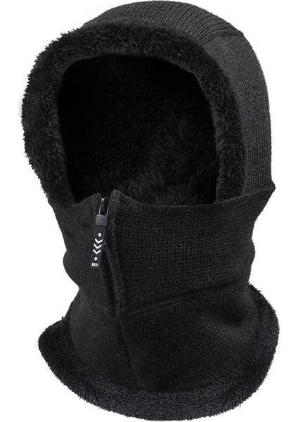Kışlık Sıcak Tutan Şapka (Siyah) (Yurt Dışından)