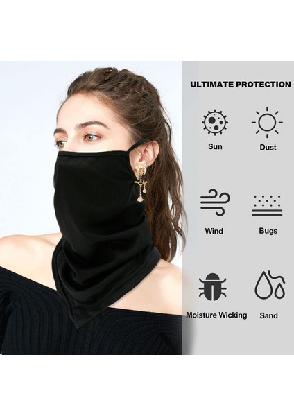 2x Boyun Ve Yüz İçin Üçgen Maskeler (Siyah) (Yurt Dışından) modelleri