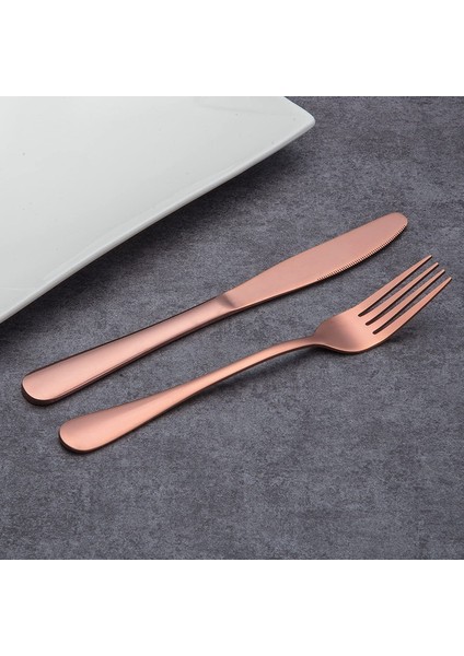 15 Adet Paslanmaz Çelik Ayna Çatal Bıçak Seti 3 Kişilik (Parlak Gül Altın) (Yurt Dışından) fırsatları