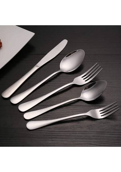 40pcs Paslanmaz Çelik Mutfak Yemek Sofra Seti (Parlak Gümüş) (Yurt Dışından) modelleri