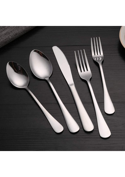 60pcs Paslanmaz Çelik Mutfak Yemek Sofra Seti (Parlak Gümüş) (Yurt Dışından) fırsatları