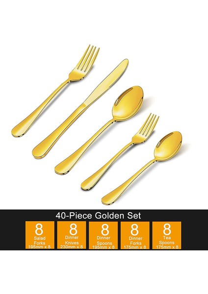 30 Adet Paslanmaz Çelik Ayna Cilalı 6 Kişilik Çatal Bıçak Seti (Altın Titanyum) (Yurt Dışından) fiyatları