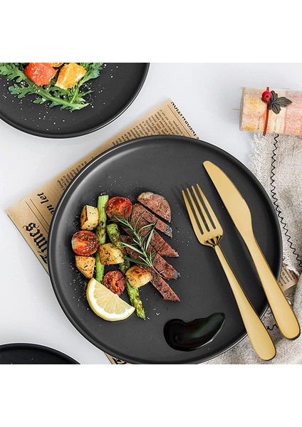 15 Adet Paslanmaz Çelik Ayna Cilalı 3 Kişilik Çatal Bıçak Seti (Altın Titanyum) (Yurt Dışından) indirimleri