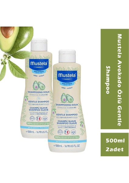 Avokado Özlü Gentle Shampoo 500 ml 2 Adet