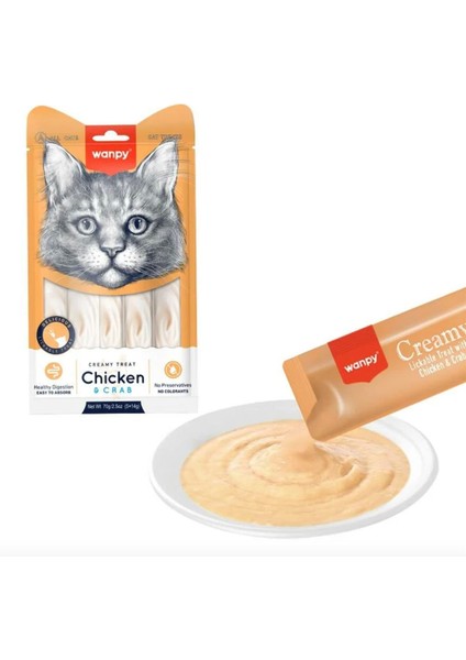 Sıvı Kedi Ödül Maması Yengeç ve Tavuklu