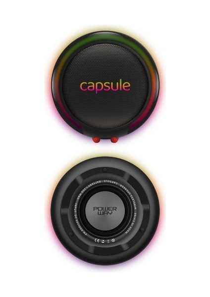 Capsule Taşınabilir Bluetooth Hoparlör Ses Bombası Sese Duyarlı LED Işık