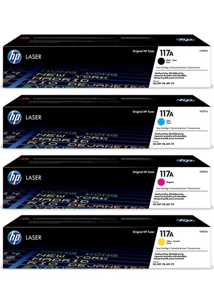 Hp 117A-W2070A 4 Renk Set Orjinal Toner NI10