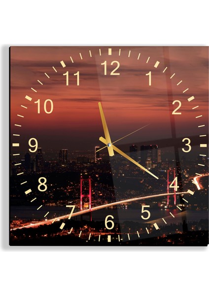 Boğaziçi Köprüsü Cam Saat - 60 cm fiyatları