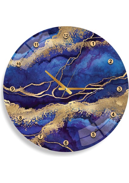 Mermer Desen Cam Saat - 40 cm