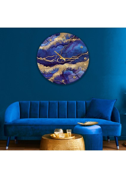 Mermer Desen Cam Saat - 40 cm fiyatları