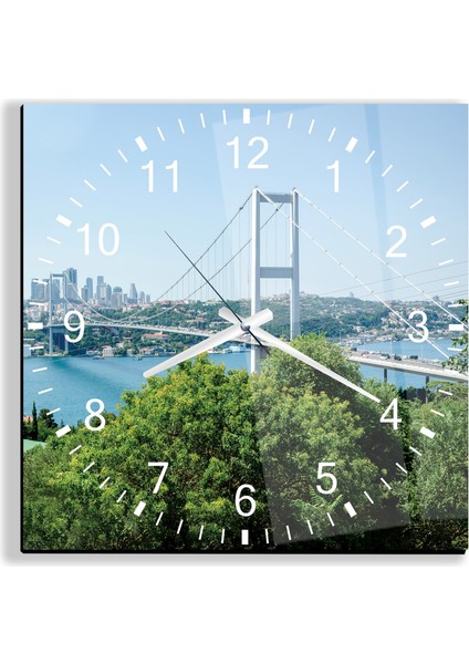 Boğaziçi Köprüsü Cam Saat - 40 cm