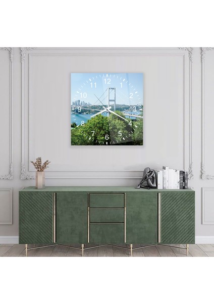 Boğaziçi Köprüsü Cam Saat - 60 cm modelleri