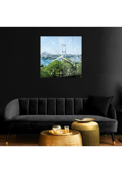 Boğaziçi Köprüsü Cam Saat - 60 cm fırsatları