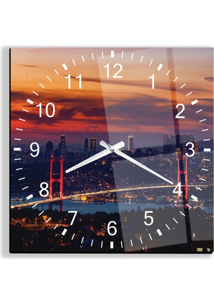 Boğaziçi Köprüsü Cam Saat - 40 cm
