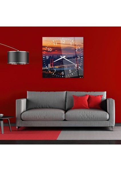 Boğaziçi Köprüsü Cam Saat - 40 cm modelleri