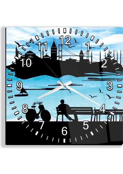 Istanbul Cam Saat - 40 cm