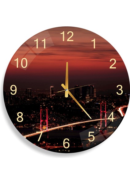 Boğaziçi Köprüsü Cam Saat - 60 cm fiyatları