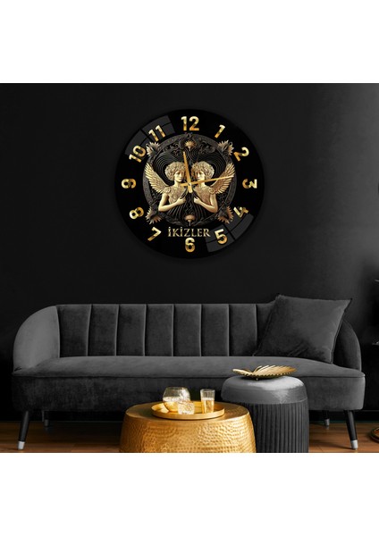 Ikizler Burcu Cam Saat - 60 cm modelleri