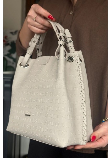 Büyük Boy Örgü Detaylı 4 Bölmeli Kadın Omuz Çantası 4031 modelleri