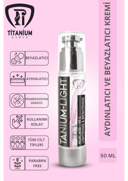 Tanium Light Cream, Yüz Açıcı Kremi Lüks Ambalaj 50 ml