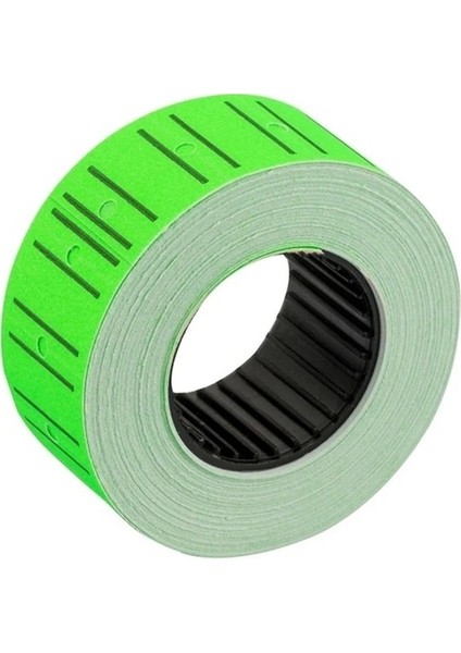 Etiket 12X21MM Çizgili Neon Yeşil 6 Lı