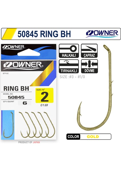 50845 Ring Bh Oxidized Gold Iğne