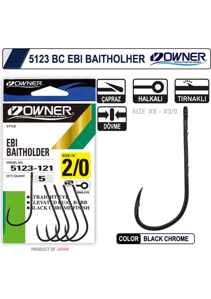 5123 Ebi Baitholder Black Chrome Iğne