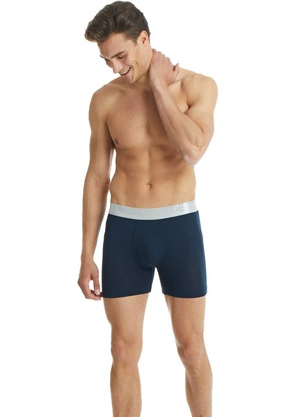 Silver Lacivert Boxer 9303