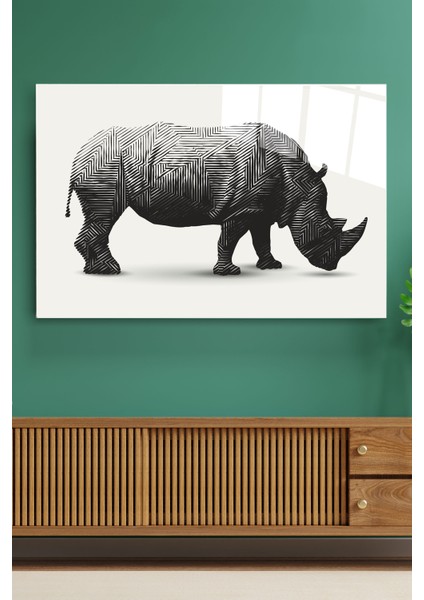 Çizgili Gergedan Cam Tablo, Dekoratif Cam Tablo modelleri