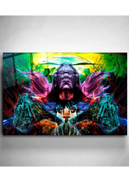 Kapla ve Kadın Cam Tablo, Dekoratif Cam Tablo