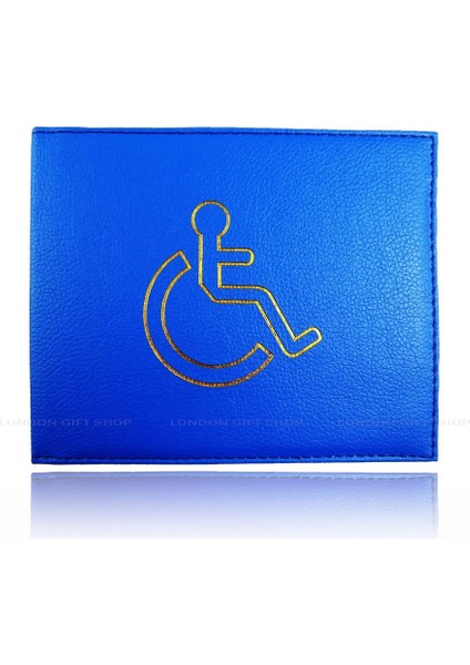 Teotake 1 Adet Pu Deri Engelli Rozetlik Cüzdanı - Rozet Zamanlayıcı Tutucu - Hologram Güvenli (Kraliyet Mavisi) (Yurt Dışından)