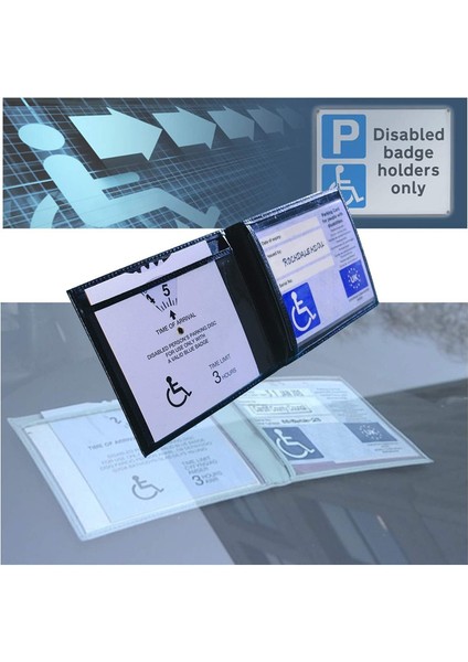 Teotake 1 Adet Pu Deri Engelli Rozetlik Cüzdanı - Rozet Zamanlayıcı Tutucu - Hologram Güvenli (Kraliyet Mavisi) (Yurt Dışından) fiyatları