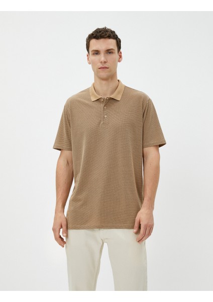 Basic Polo Yaka Tişört Düğmeli Kısa Kollu modelleri