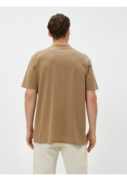 Basic Polo Yaka Tişört Düğmeli Kısa Kollu fırsatları