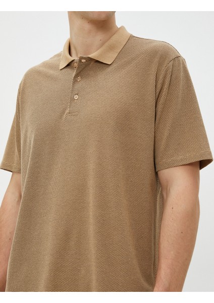 Basic Polo Yaka Tişört Düğmeli Kısa Kollu indirimleri