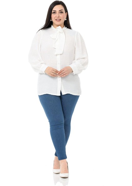 Büyük Beden Beyaz Gömlek