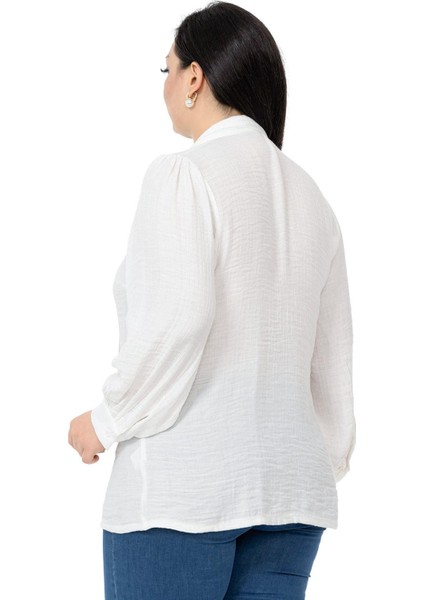 Büyük Beden Beyaz Gömlek modelleri