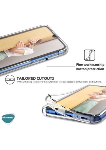 Realme C25Y 6 Tarafı Tam Full Koruma 360 Clear Soft Şeffaf Kılıf